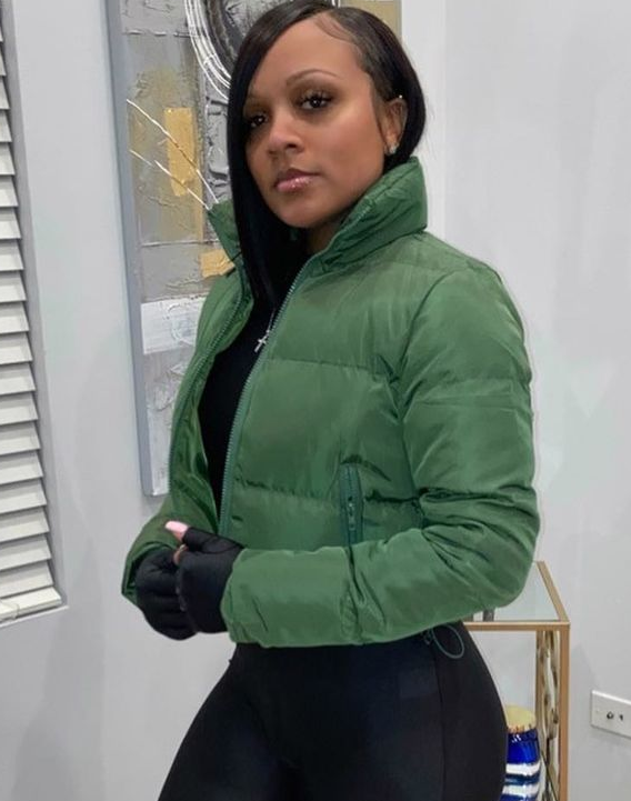 Winter Solid Plain Padded Short Zipper Jacket