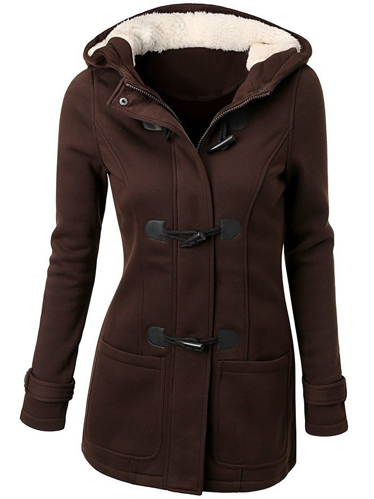 Womens Plus Size Paneled Hoodie Outerwears
