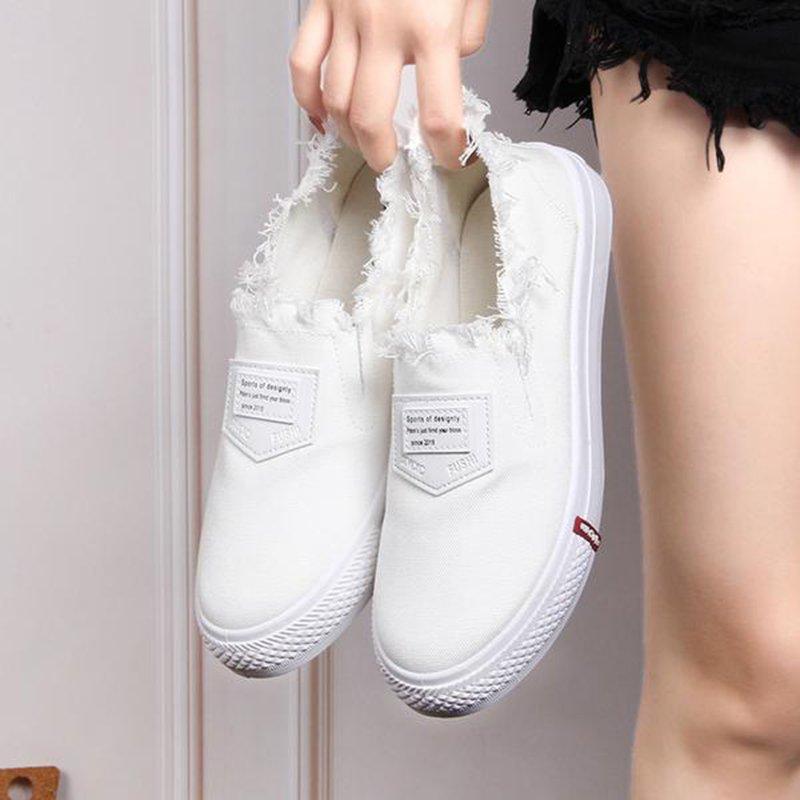 Women Flats Loafers Casual Round Slip On Shoes
