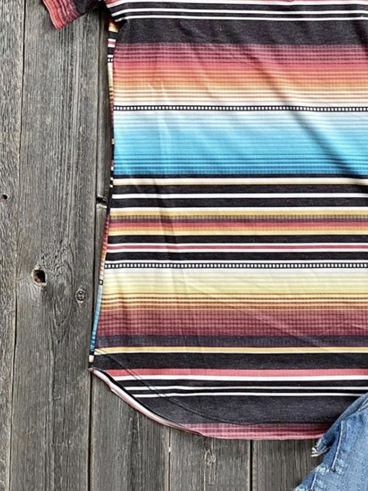 Short Sleeve V Neck Printed Shirts & Tops