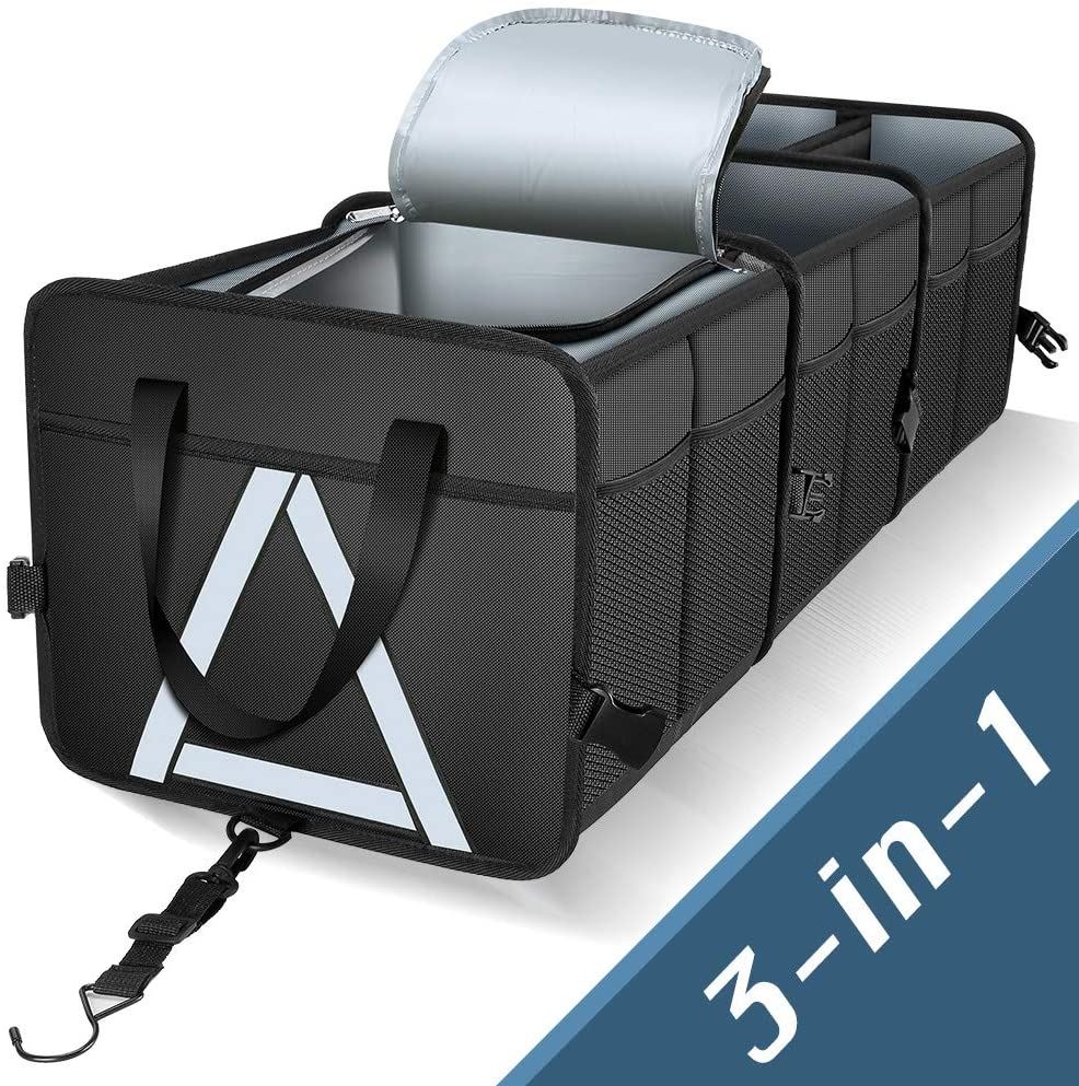 Sturdy Car Trunk Organizer with Premium Insulation Cooler Bag
