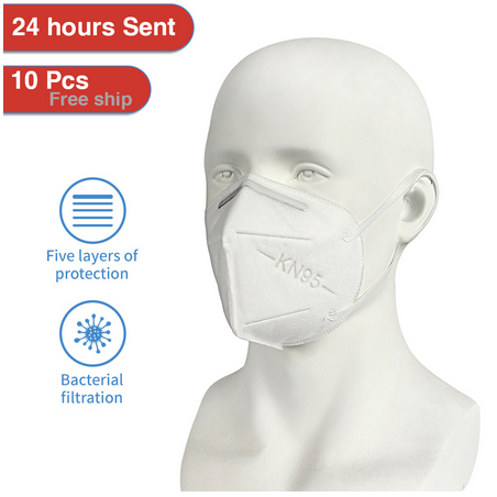 in stock KN95 Mouth Masks 4-Layer PM2.5 N95 Respirator Face Dust Masks Medical Reusable Nonwoven Mouth Mask free shipping
