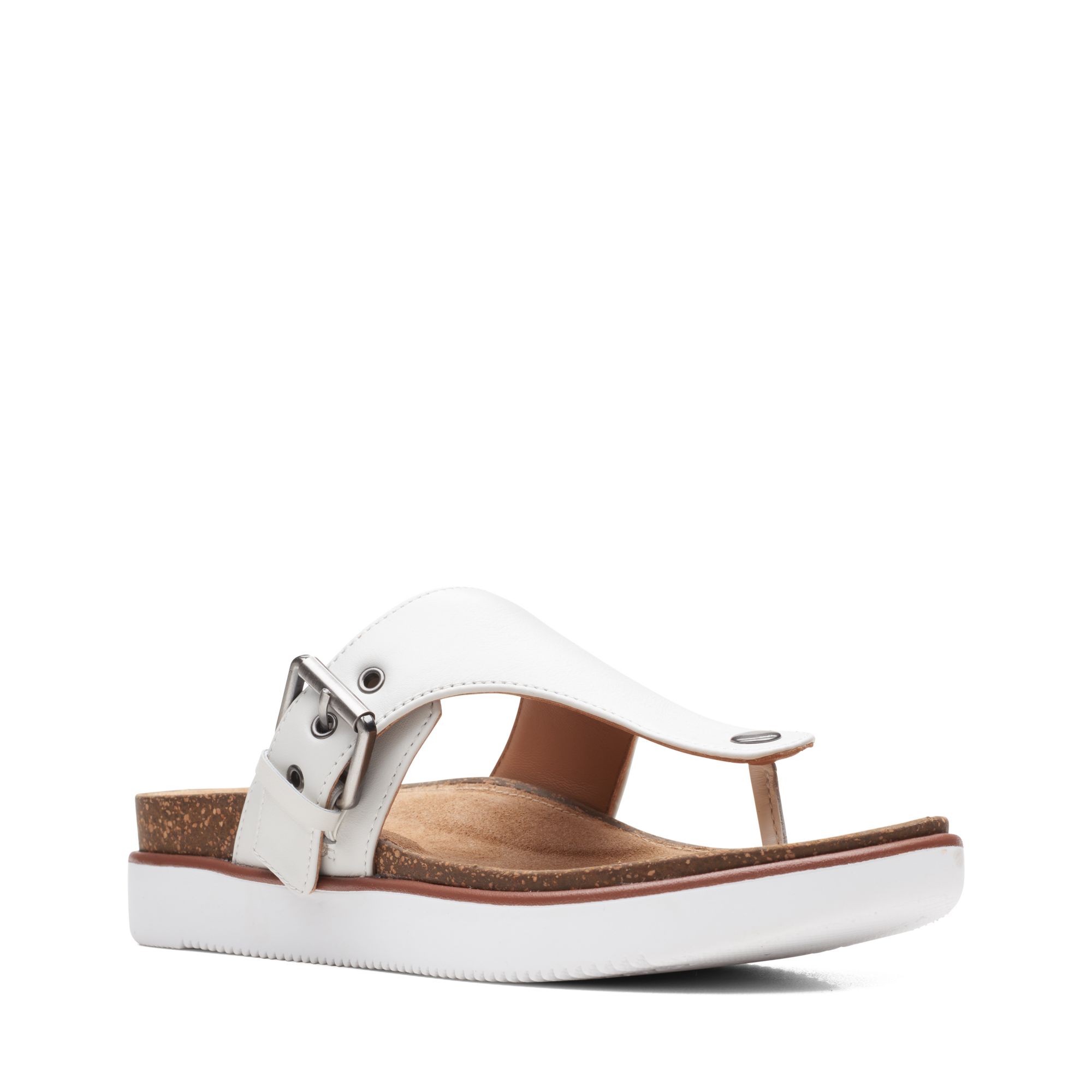 Women Sandals Elayne Step White Leather