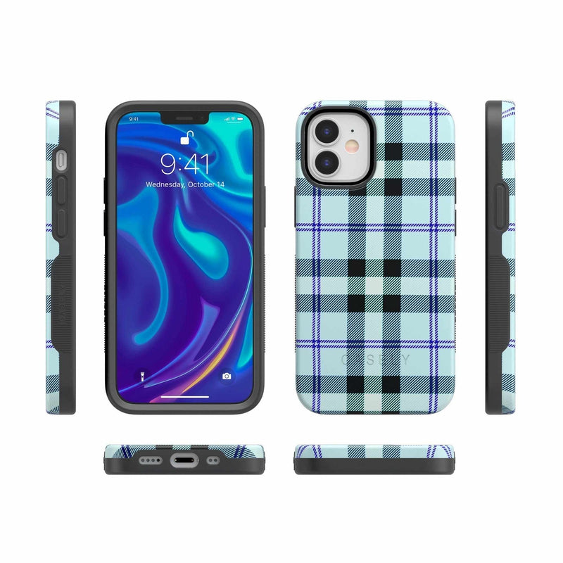 As if! Light Blue Plaid Case