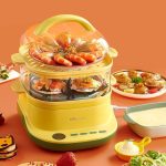 2 Layers Multifunction Electric Food Steamers 6L Food Steaming Cooking Pot