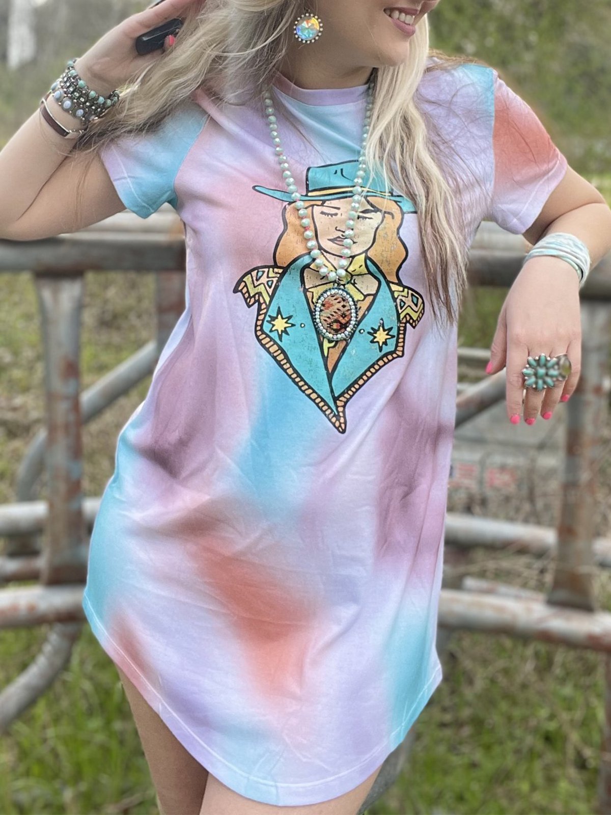 People Shift Crew Neck Short Sleeve Dresses