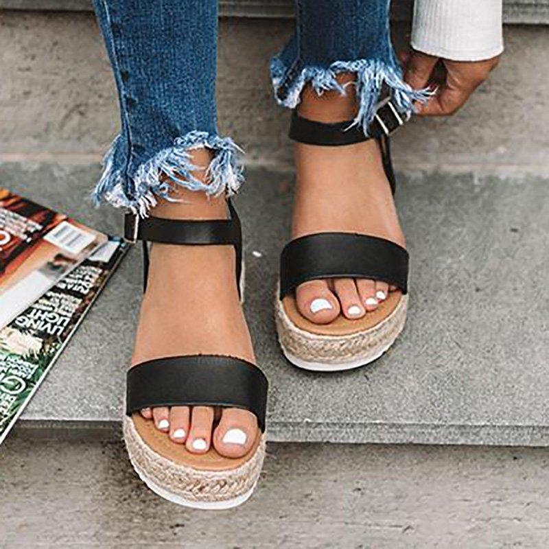 Women Summer Sandals Beach Platform Leopard Shoes