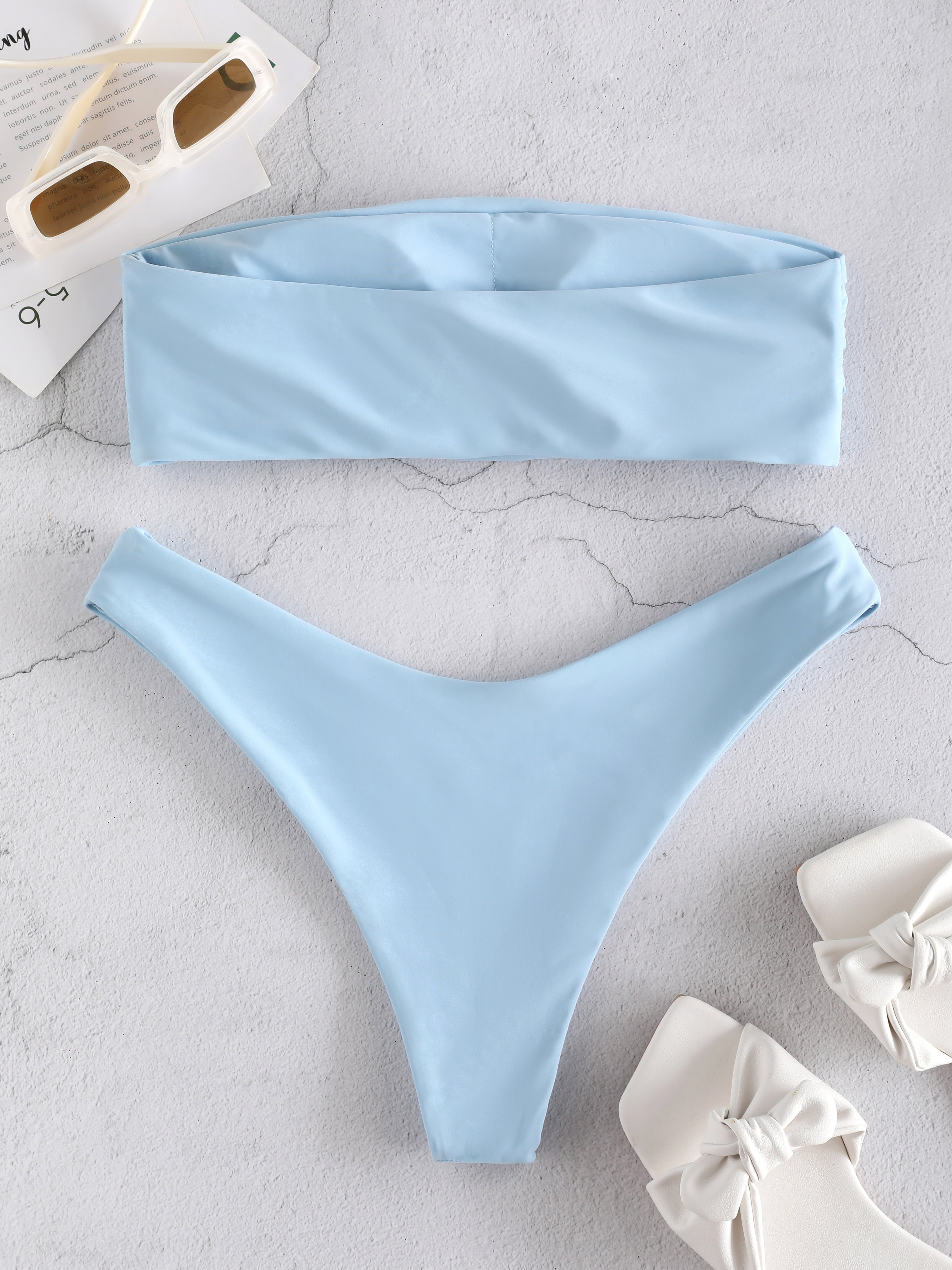 Baby Blue Bandeau Bikini