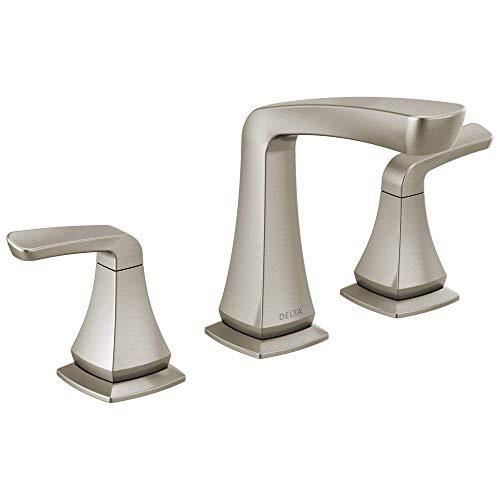Faucet Brushed Nickel, Bathroom Faucet 3 Hole, Drain Assembly, Worry-Free Drain Catch, SpotShield