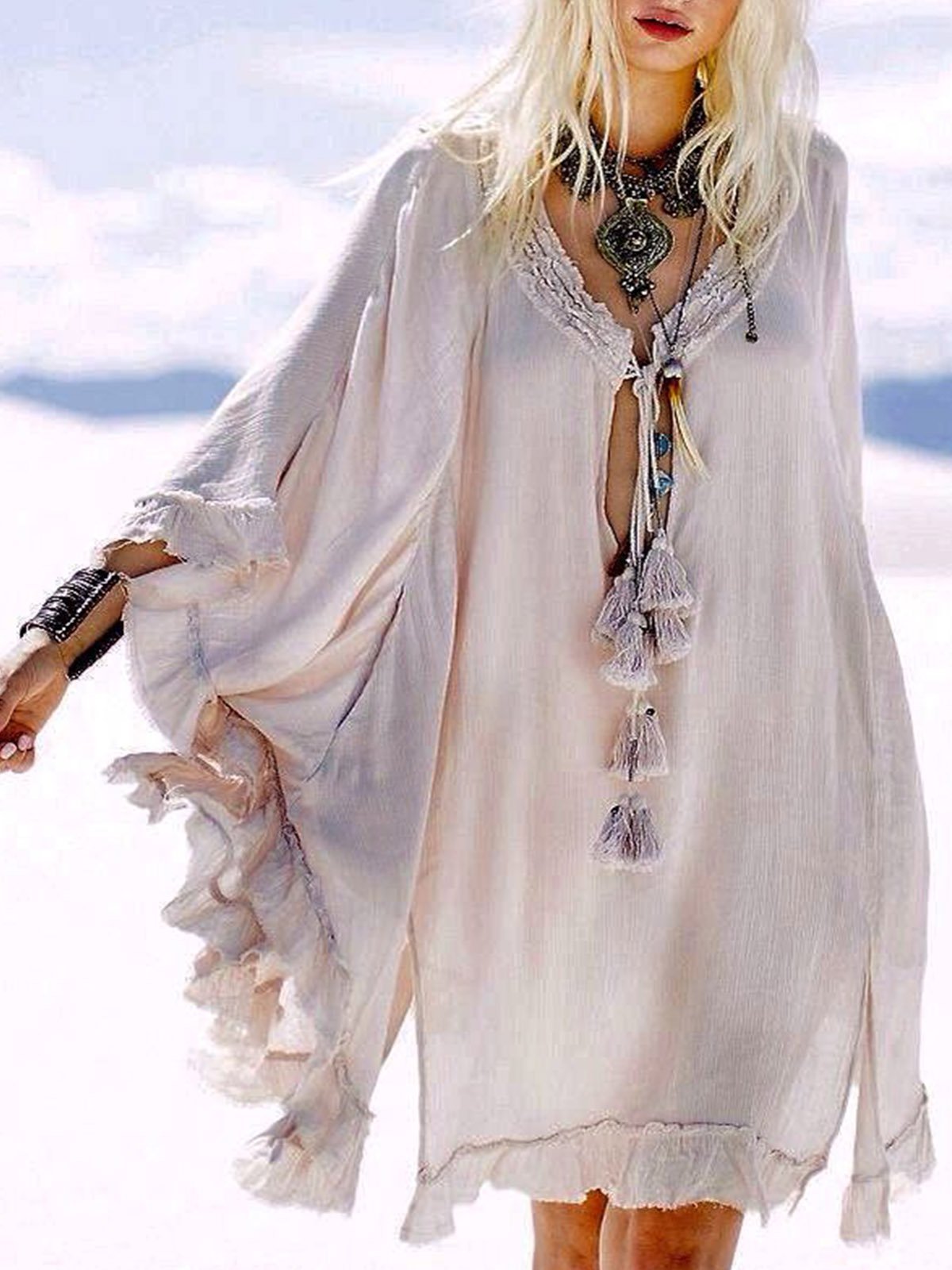 Batwing Casual Casual Dresses