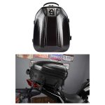 Hard Shell Removable Motorcycle Rear Seat Tail Bag Motorbike Shoulder Backpack