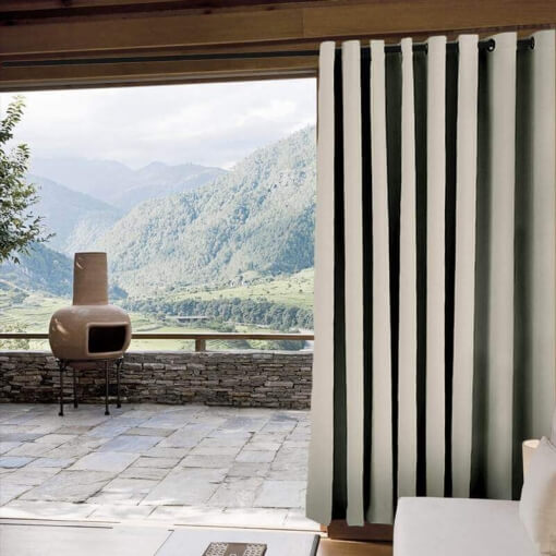 Aluminum Grommet Blackout Waterproof Outdoor Curtain Edoardo