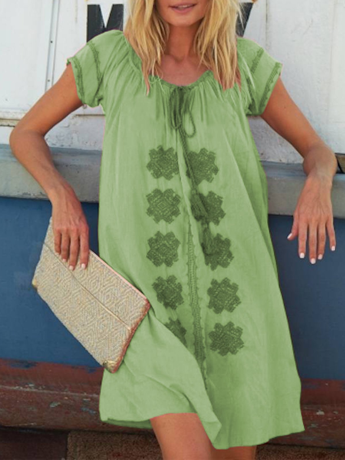 Women Dresses Holiday Boho Linen Dresses