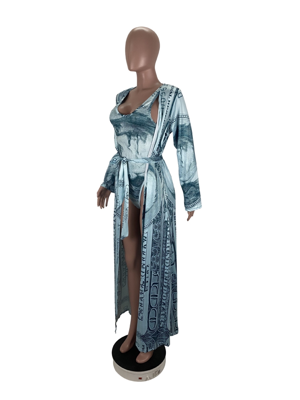 Print One Piece Swimwear with Matching Cover Up