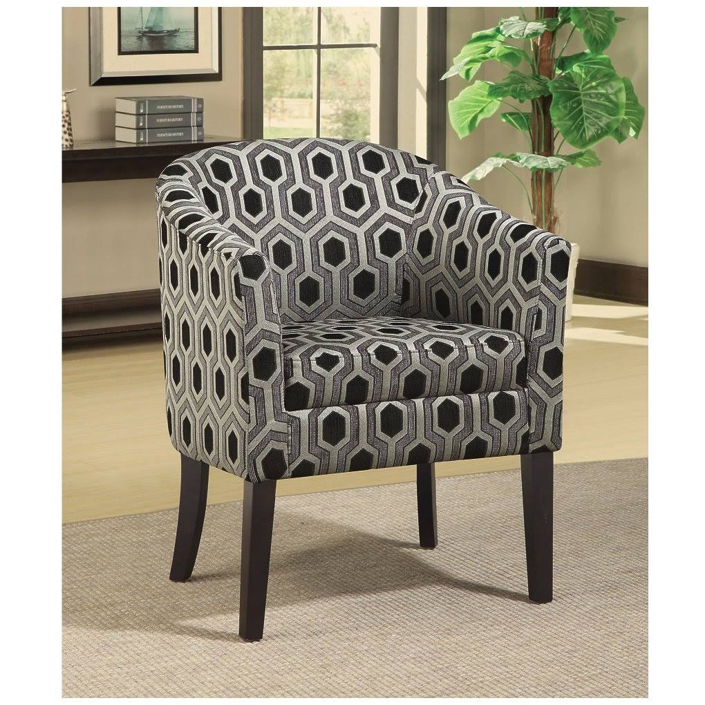 Benzara - Space Adorner Accent Chair, Gray/Black