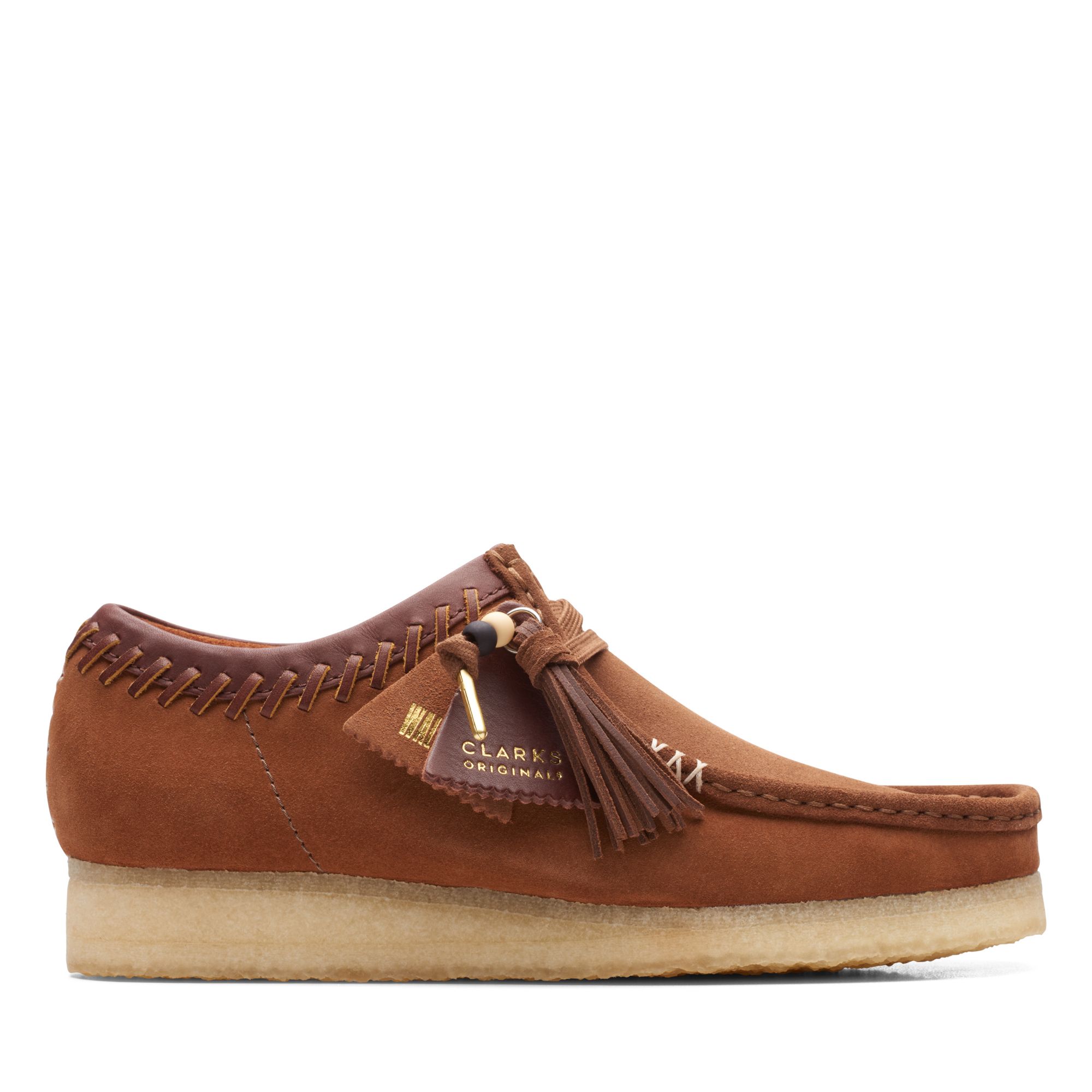 Men  Wallabee Dark Tan Combi