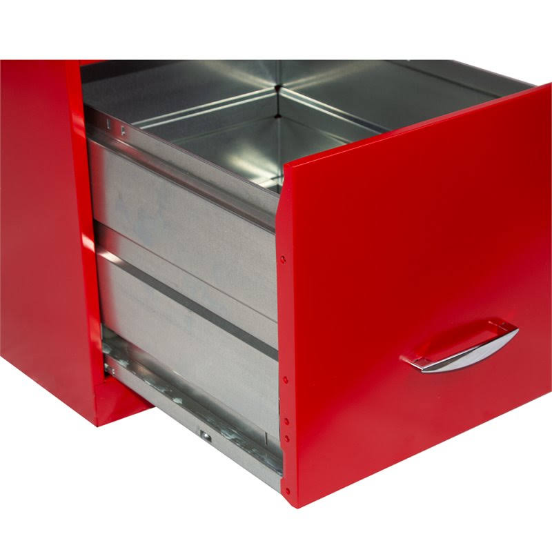 Pemberly Row 18x22 2 Drawer Metal File Cabinet Lava Red