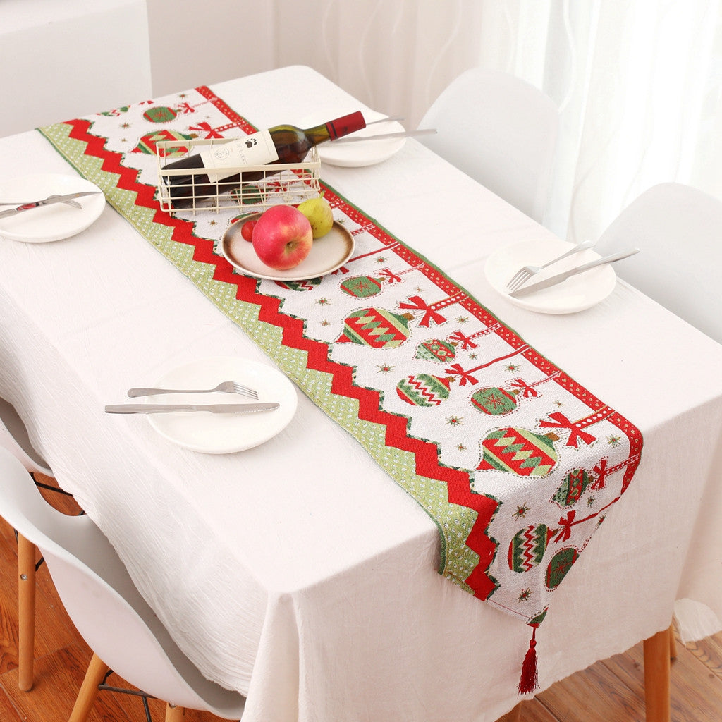 High quality Creative Christmas Cotton Linen Tablecloth