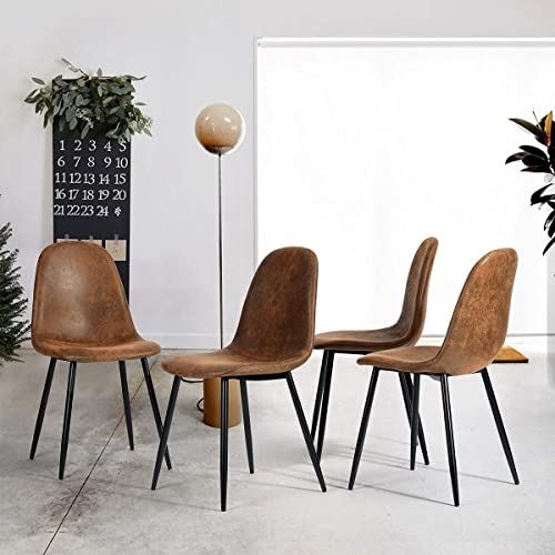 Dining Chairs Set of 4 Modern Style Mid Century Chair for Kitchen Dining Room