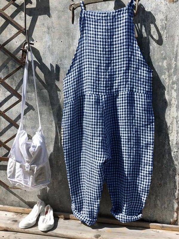 Checkered/plaid Casual Jumpsuits