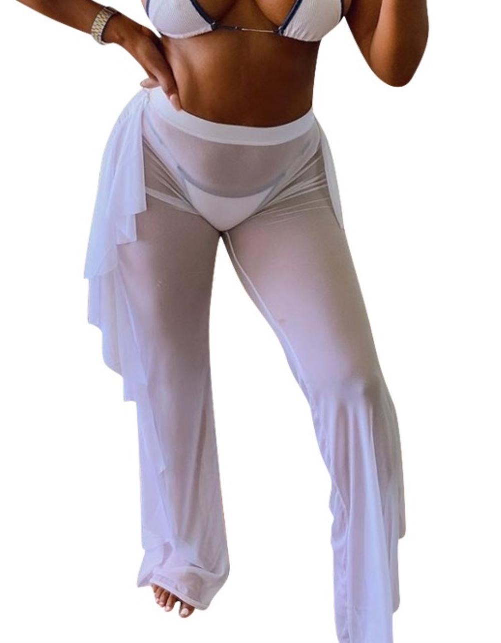 Sexy See Through Ruffles Party Pants