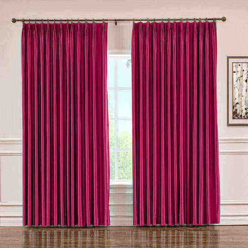 CUSTOM Lao Hang Zhou Burgundy Polyester Cotton Thermal Insulated Curtain