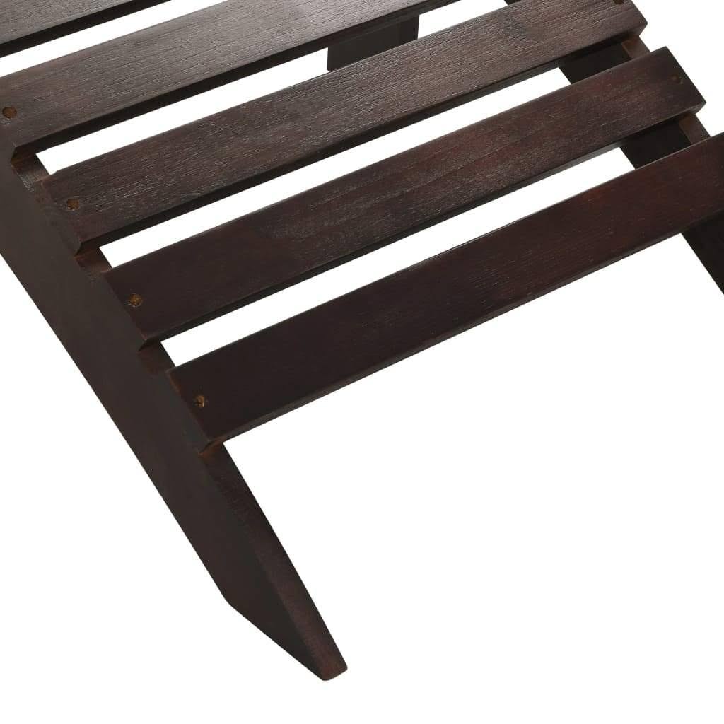 vidaXL Garden Chair with Ottoman Wood Brown