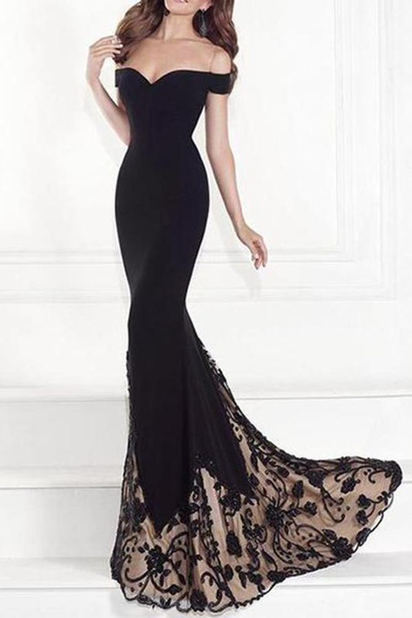 Off-Shoulder Sexy Fishtail Evening Dress