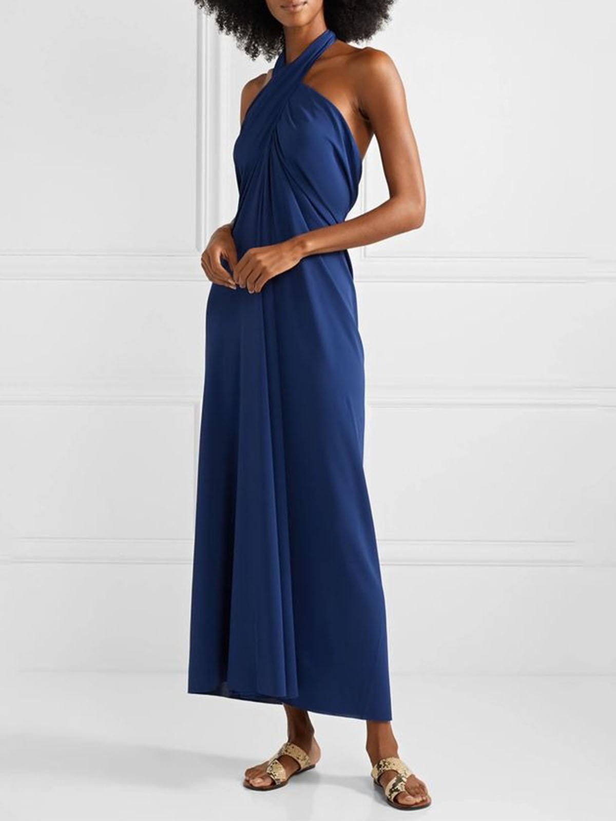 Solid Vintage Halter Dresses