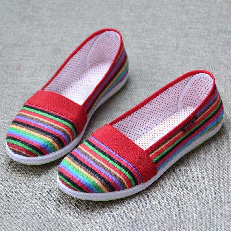 Women Canvas Flats Casual Comfort Plus Size Shoes