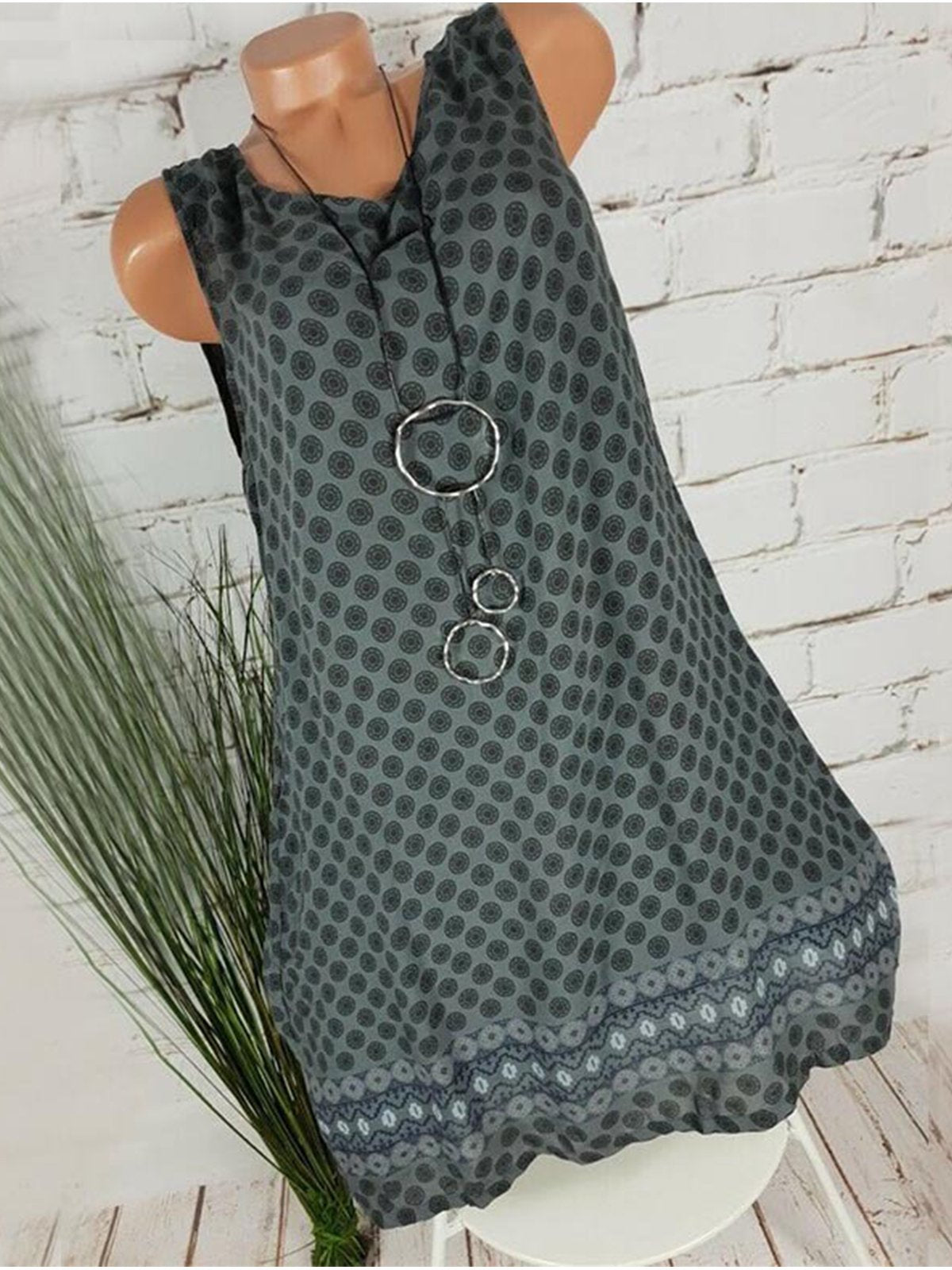 Casual Round Neck Patch Shirts & Tops