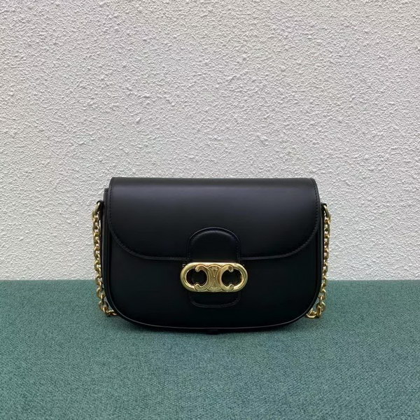 【原版皮】赛琳/Celine Maillon肩背包，简约无多余的修饰，高级的质感，Logo五金镂空设计增添包的独特，一见倾心，外牛皮，内衬羊皮，款号：191343