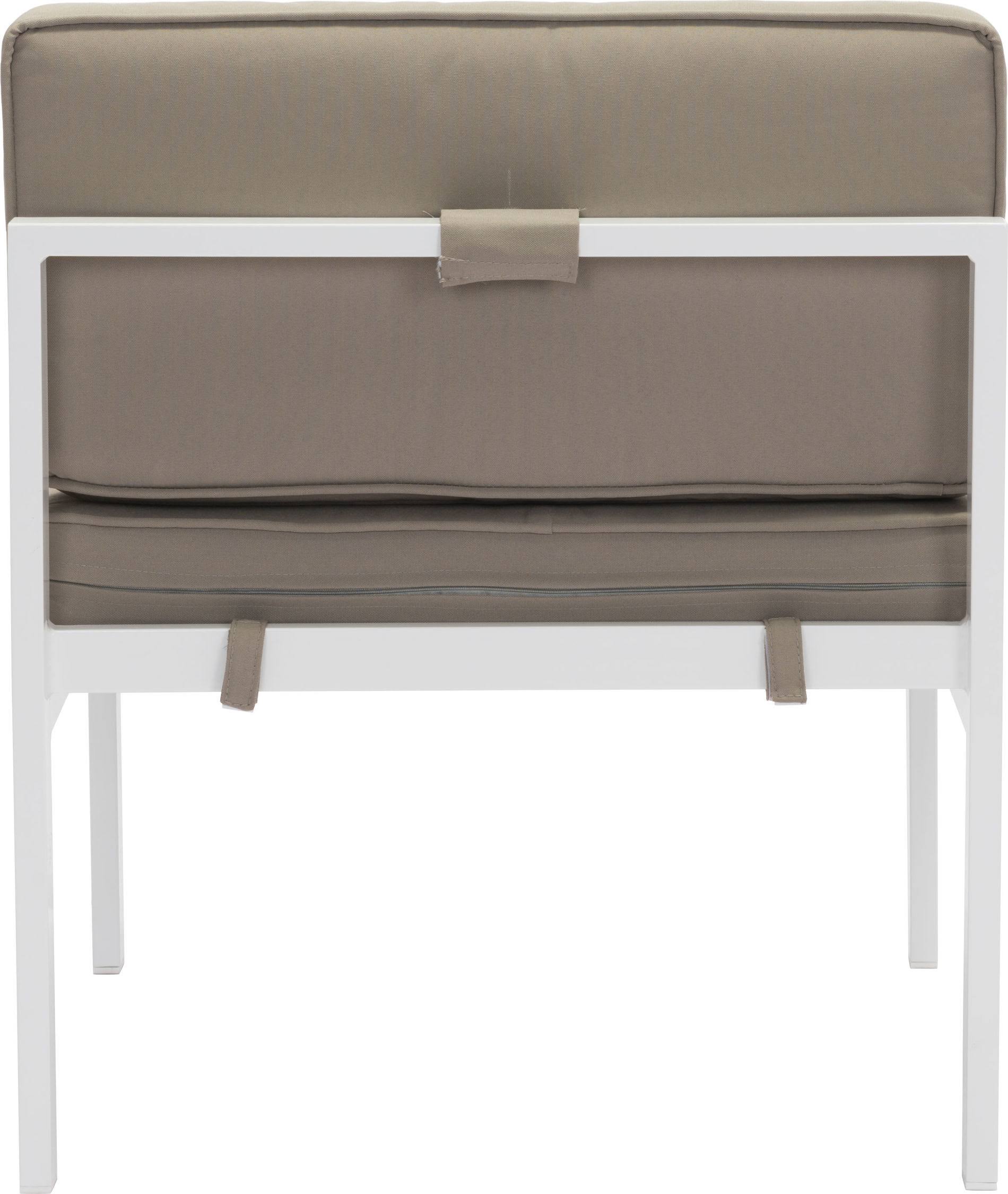 Zuo Golden Beach Middle Chair (Set of 2), White Taupe