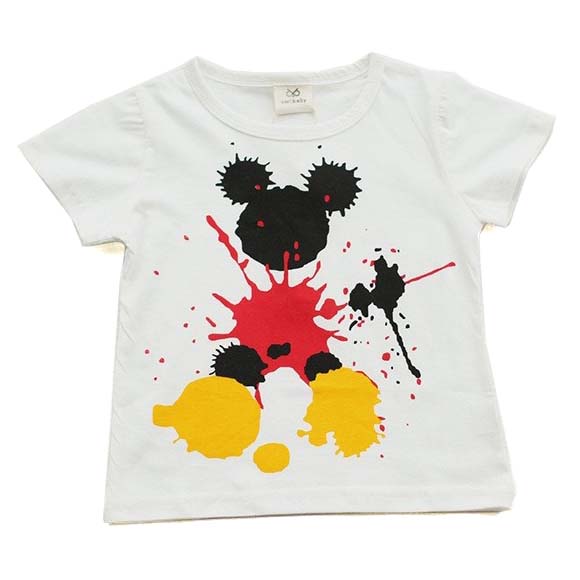 Boys Girls Summer T shirts Children Tops Cotton Shirts Baby Tees Clothing Kids Cartoon Mouse T shirts 2016 New