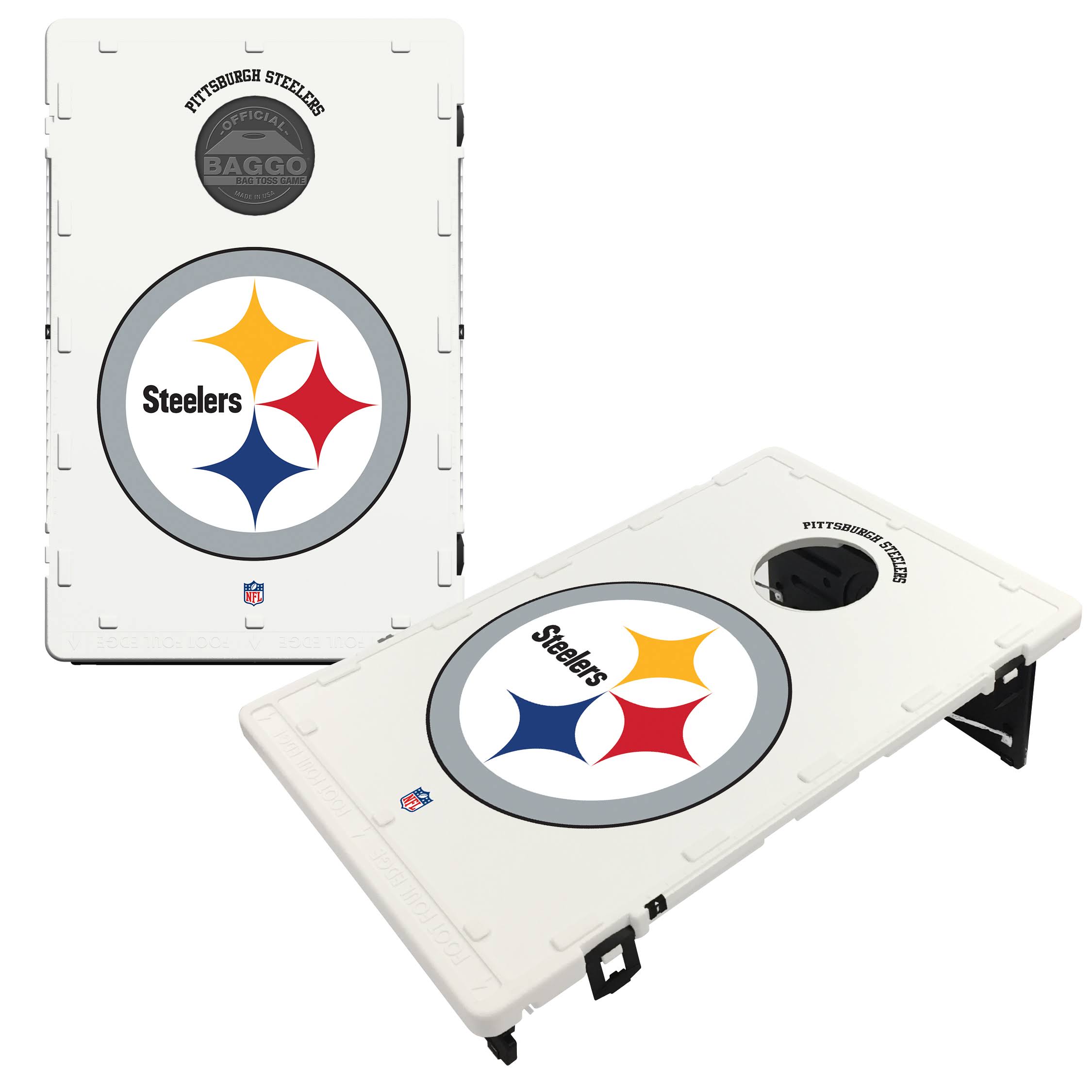 Pittsburgh Steelers 2& x 3& Classic Design Baggo Cornhole Board Set