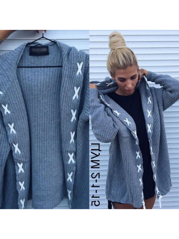 Knitted Long Sleeve Hoodie