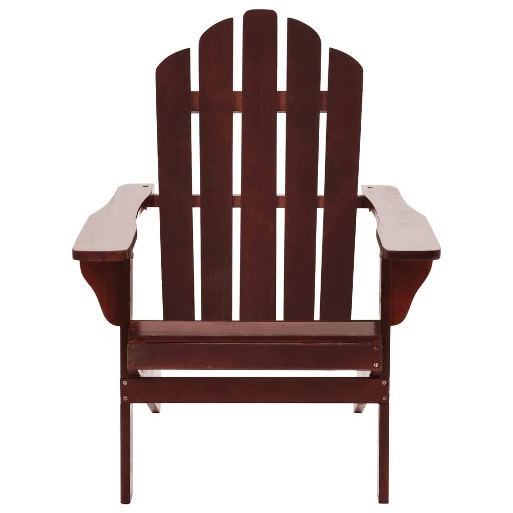vidaXL Garden Chair with Ottoman Wood Brown