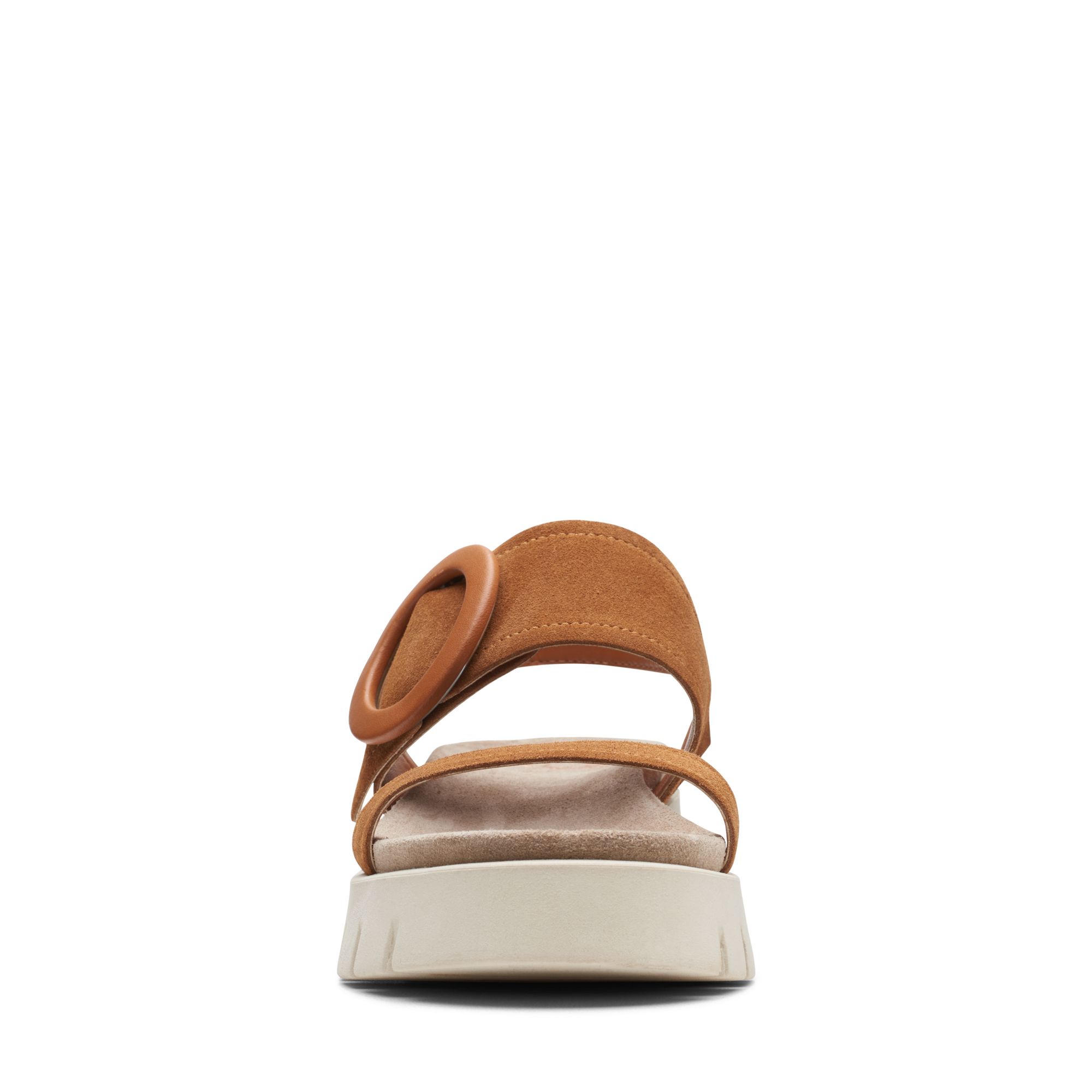 Women Sandals Motive Strap Tan Suede