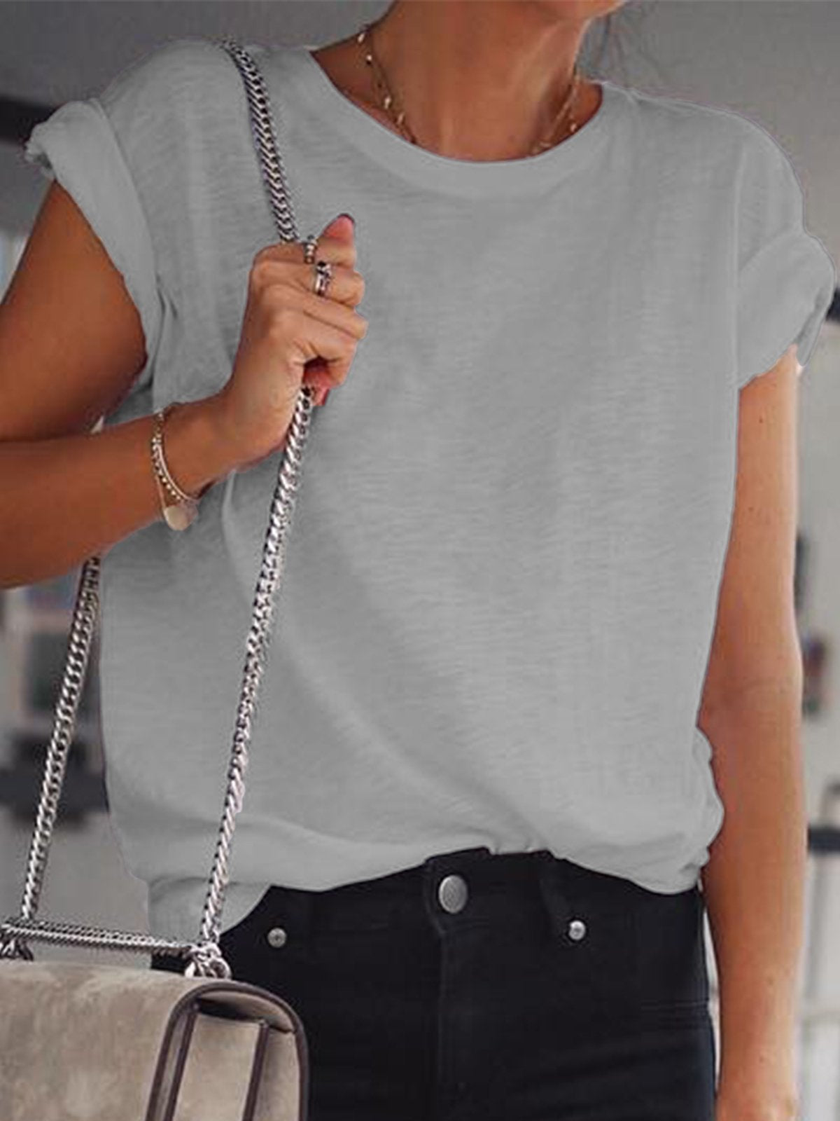 Casual Solid Shirts & Tops