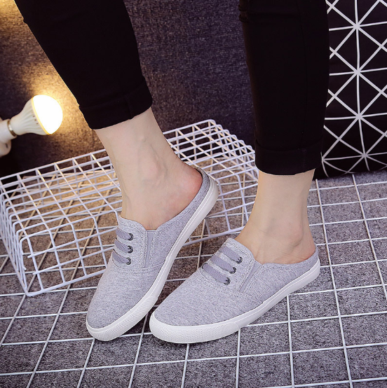 White Unisex Daily Spring/Fall Canvas Loafers