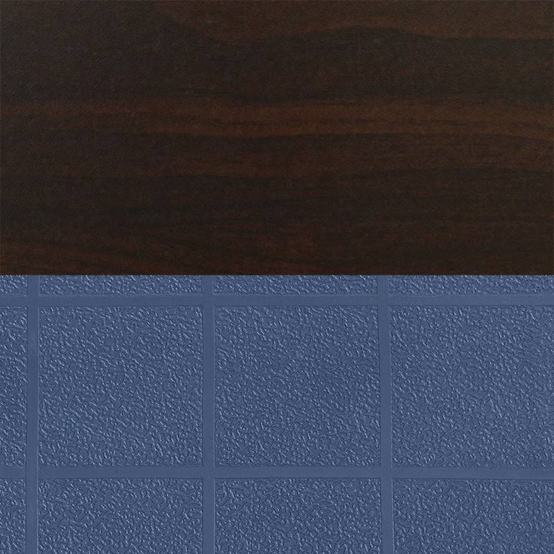 Regency Kee 30x22 Square Height Adjustable Classroom Table - Mocha Walnut 4 Andy 12-in Stack Chairs- Black