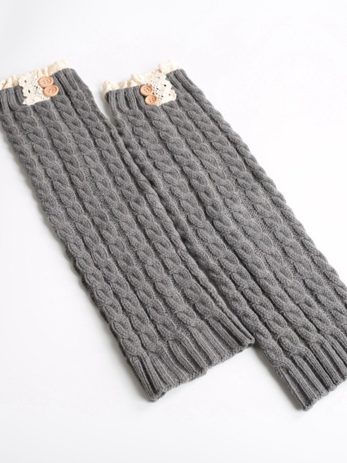 Casual Warm Plain Lace Knee-Socks