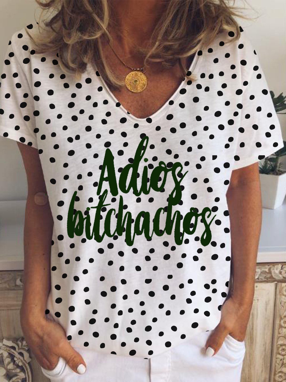 Polka Dot  & Letter Printed Shirts