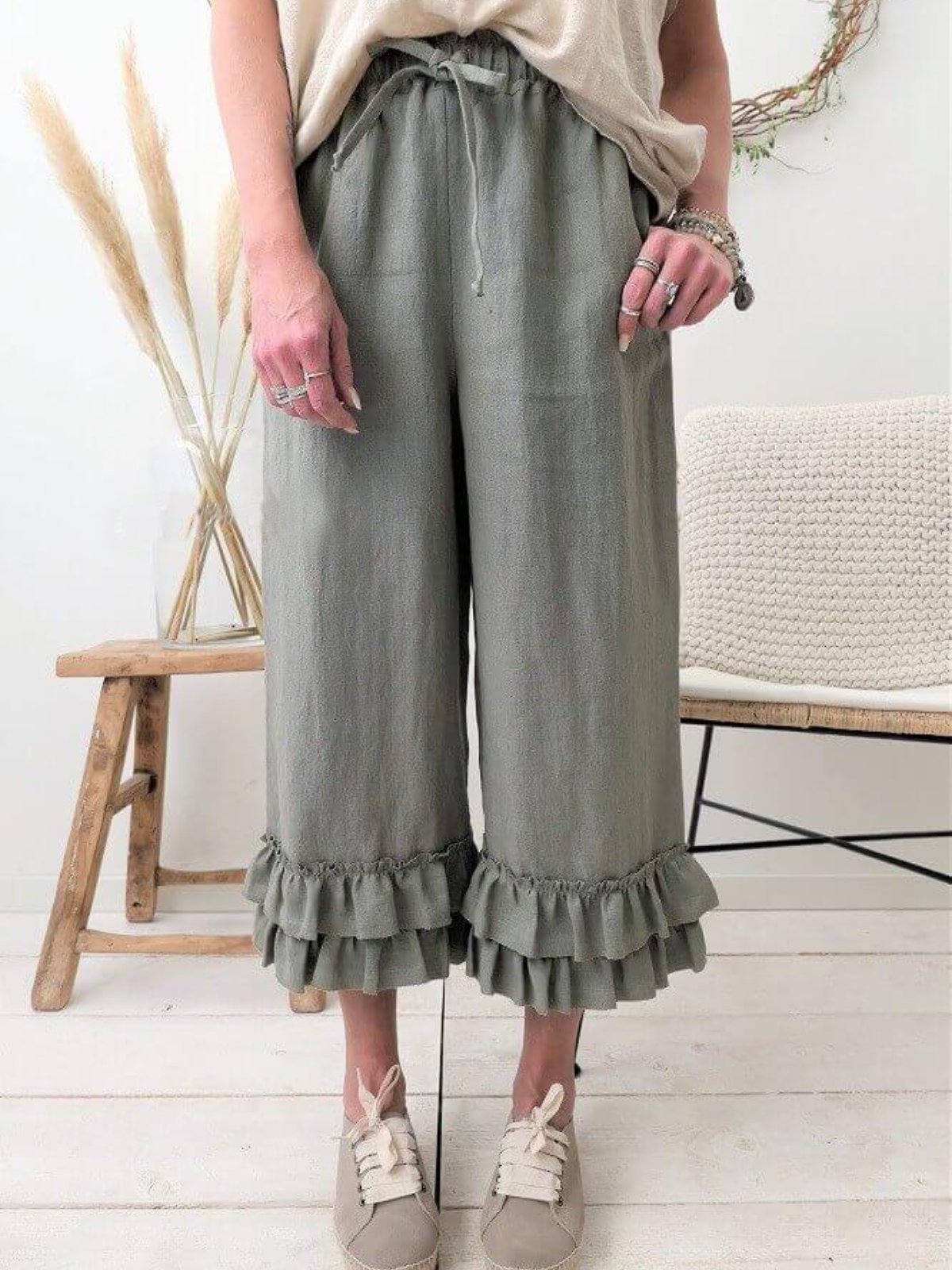 Ruched Casual Pants