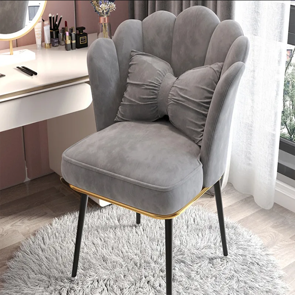 Net red ins chair cute bedroom girl home light luxury dresser backrest modern minimalist Nordic makeup stool
