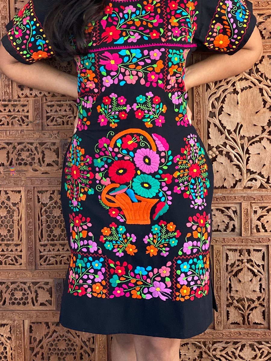 Square Neck Printed Casual Short Sleeve Dresses