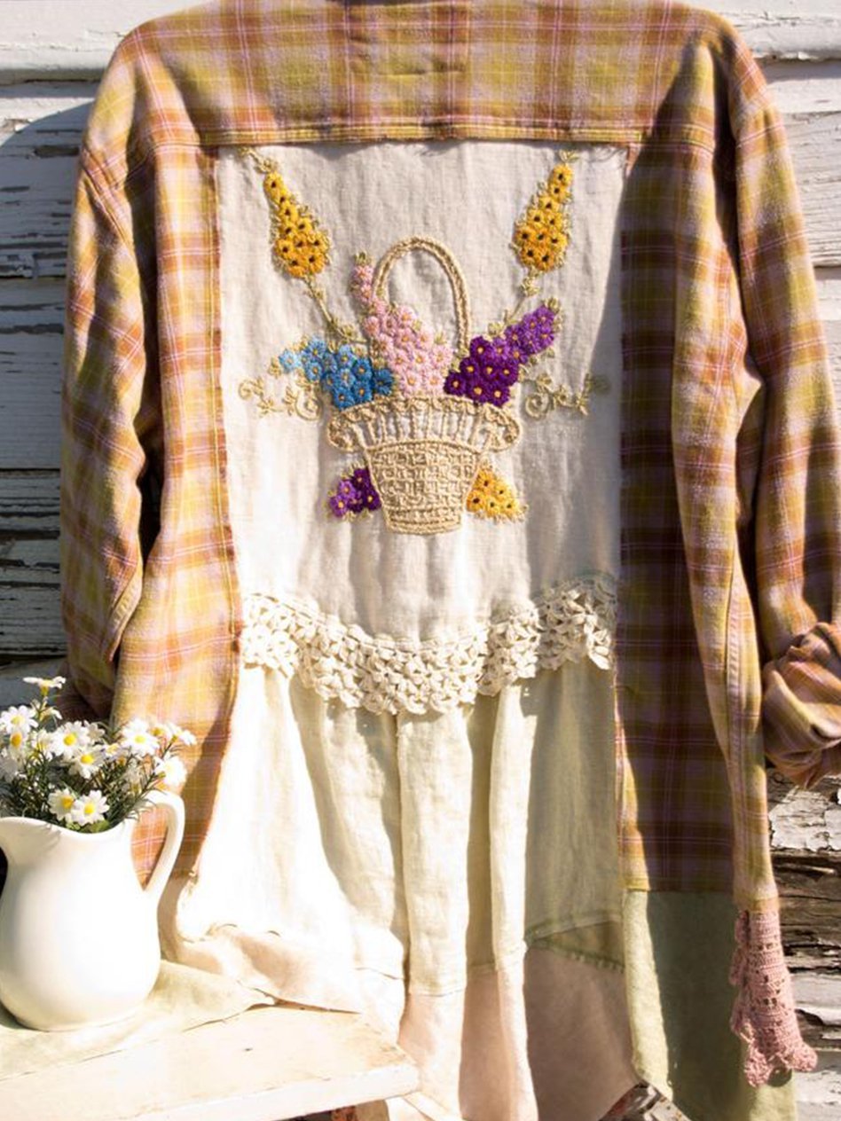 Long Sleeve Paneled Shirts & Tops