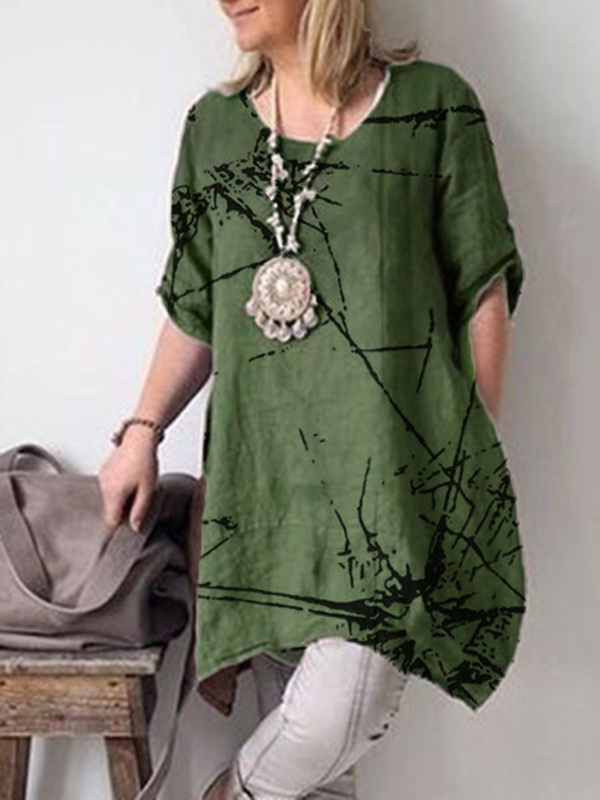 Crew Neck Short Sleeve Shirts & Tops