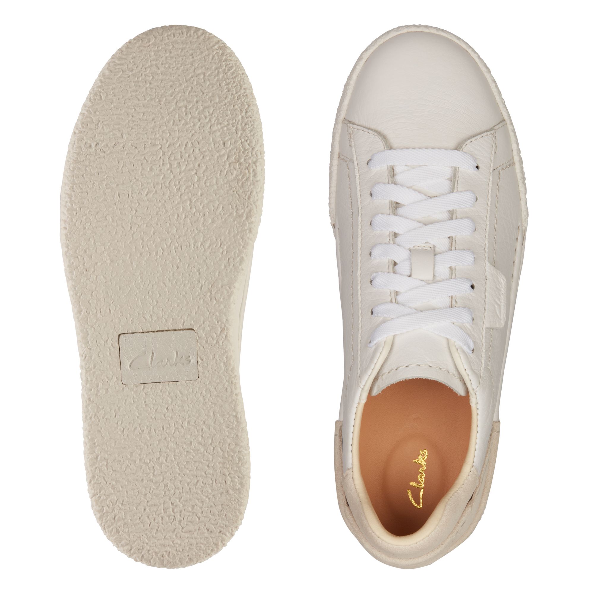 Women Craft Cup Lace White Leather