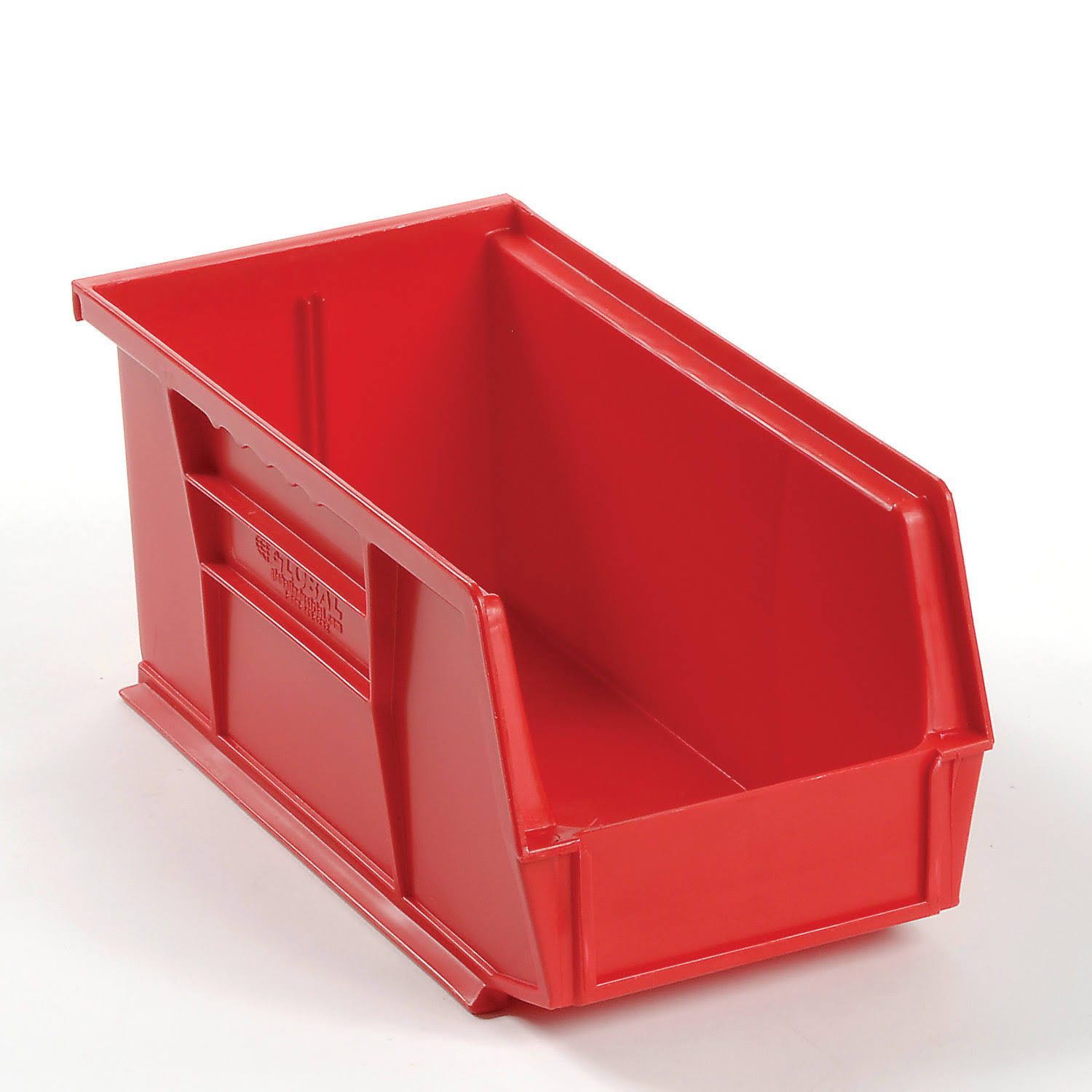 Plastic Storage Bin - Small Parts 5-1/2 x 10-7/8 x 5, Red, Lot of 12